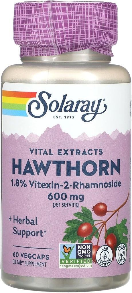 SOLARAY Vital extrage Hawthorn, 60 VegCaps