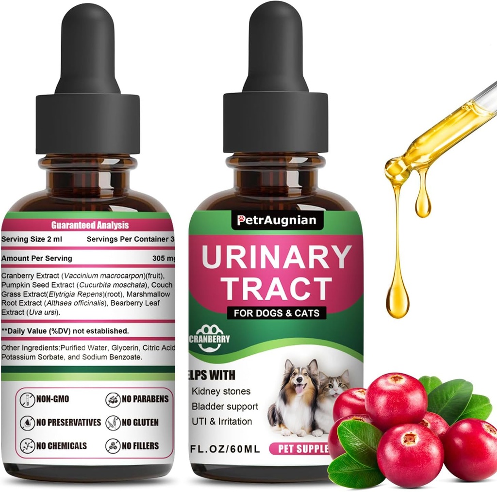 Cat & Dog Infectie tract urinara Tratamentul scade cu Cranberry & Natural UTI Medicina - Suporturi Bladder+Kidney - Cea mai buna prevenire Incontinenta si pietre de vezica -Supplement Vitamine de îngrijire a sănătății renale