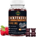 Gume Shilajit pentru barbati si femei - 1400mg, supliment Himalayan Pure, High in Minerale & Acid, Energie, Creier, Imunitate Boost, Raspberry Pepene verde aroma