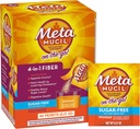Metamucil On-The-Go, Daily Psyllium Husk Powder Supplement, Sugar-Free Powder, 4-in-1 Fibră pentru Digestive Health, Orange Flavored Drink, 44 Pachete