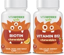 Copii Biotin 5000mcg Masticabile + vitamina B12 Masticabile Bundle