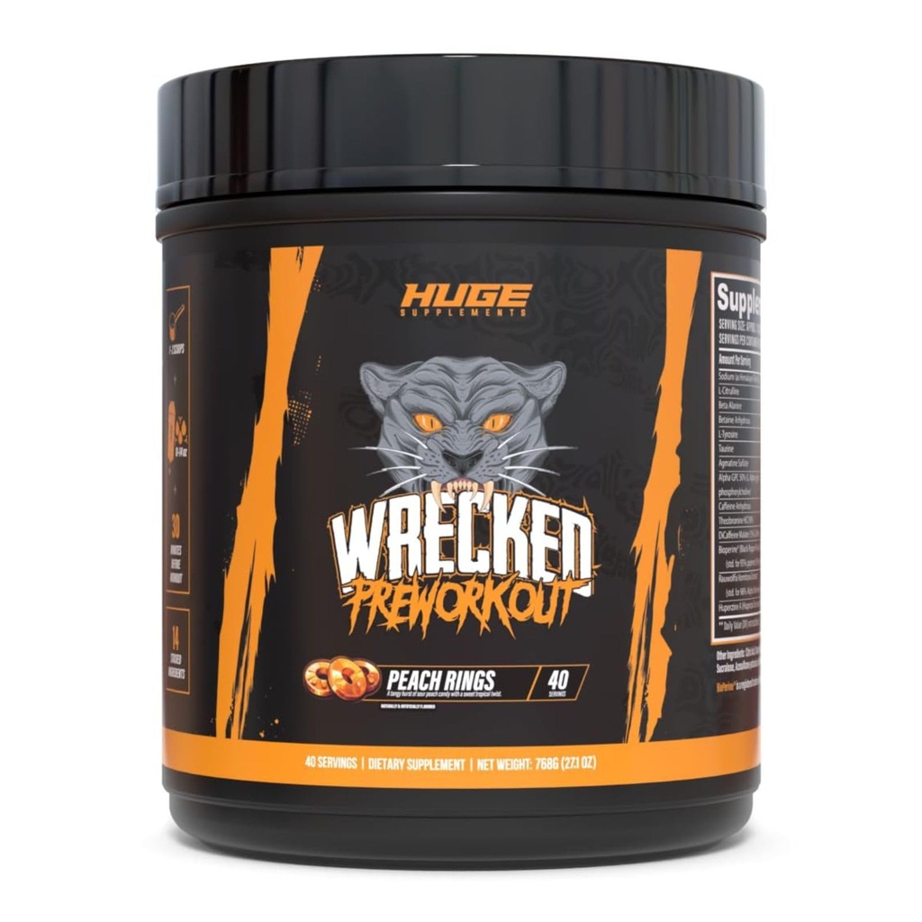 Praf de antrenament pre distrus, Formula avansată, Boosts Energy, Focus, Pompe & Performance, 10g L-Citrulline, 6.4g Beta Alanine, 5g Tyrosine, 1g Alpha GPC, 375mg Fast-Actioning Cafeina & More (40 Serviri)