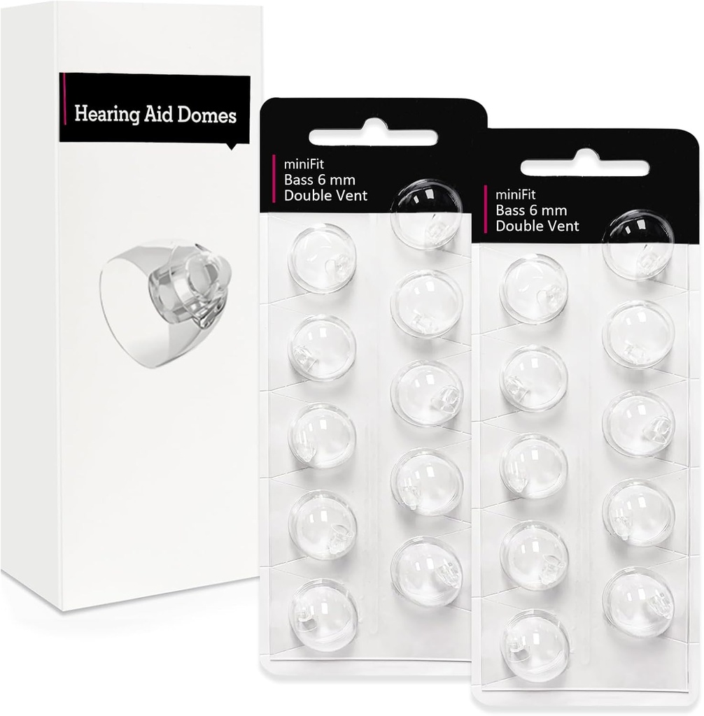 Domiciliul de ajutor dublu Vent 6mm pentru Oticon Minifit, Provizii de ajutor auditiv Oticon, Piese accesorii Domes universal Oticon pentru SIDA auditive Curățare kituri (20 buc)