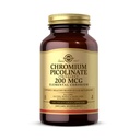 Solgar Crom Picolinat 200 mcg, 180 capsule vegetale - Suporturi sanatoase sange zahar metabolice - non-GMO, Vegan, gluten gratuit, lactate gratuit, Kosher - 180 Serviri