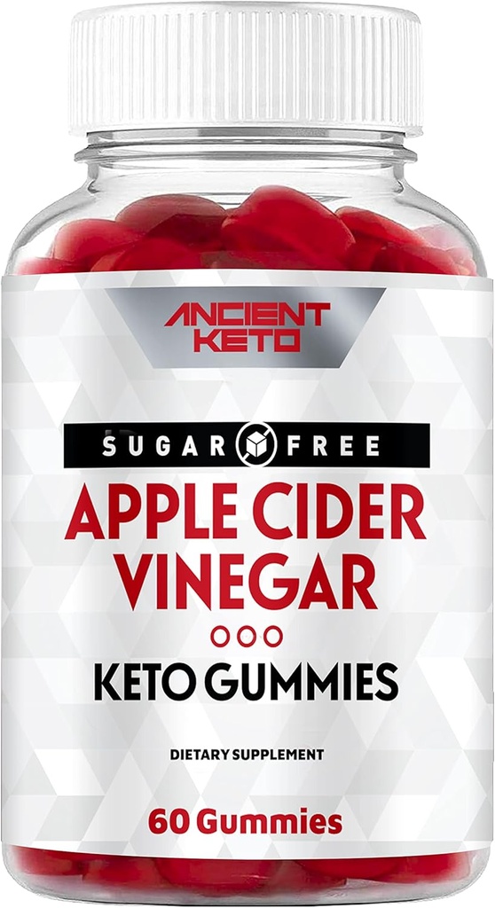 Ancient Keto Sugar-Free ACV Gummies with The Mother - Cleanse & Detox, Supports Healthy Weight, Immune Health, and Gut Health - Vegan, Sugarless