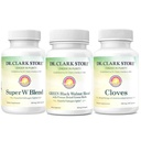 Dr Clark Store Intestine Support & Cleanse Kit - cu Freeze-Dryd Green nuc Hulls, Wormwood, și Cloves-Ajutoare menține funcția optimă intestinală