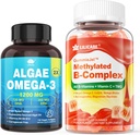 Vitamina B Complex umplut gume & plante-Based Algae Omega 3 1200mg Supliment