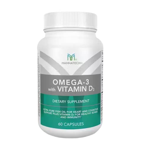 Mannatech Omega-3 cu vitamina D3 pentru os, inima sanatate si suport cognitiv, din ulei de peste pur