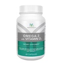 Mannatech Omega-3 cu vitamina D3 pentru os, inima sanatate si suport cognitiv, din ulei de peste pur