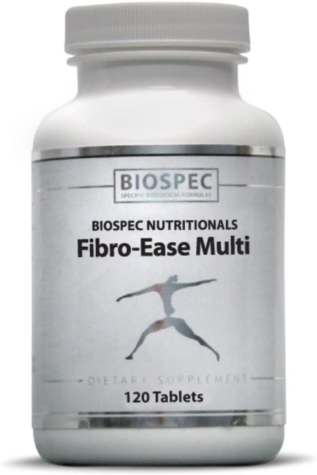 BIOSPEC NUTRITIONALS Fibro-Ease Multi - Contine vitamine esentiale si minerale - Sprijinirea productiei de energie si sanatate generala (120 capsule)