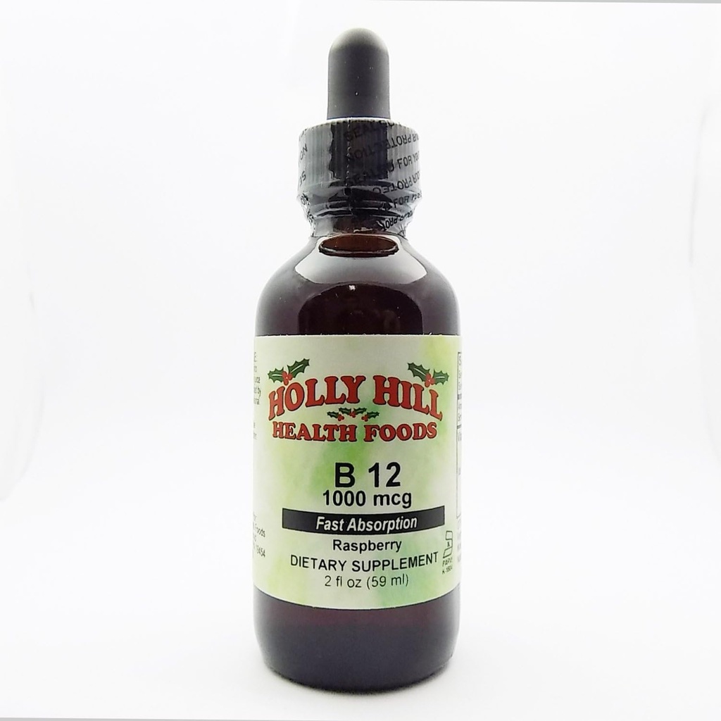 Holly Hill Health Foods, Fast Absorbtion B-12 1000 MCG, Raspberry, 2 Ounce