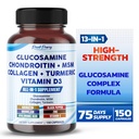 Glucosamină Chondroitin MSM Colagen Turmeric - Asistenţă medicală comună - Made in USA