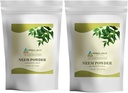 HERBAL HILLS Neem Leaf Powder Frunze proaspete Pure Neem Supliment pachet de 2 Combo