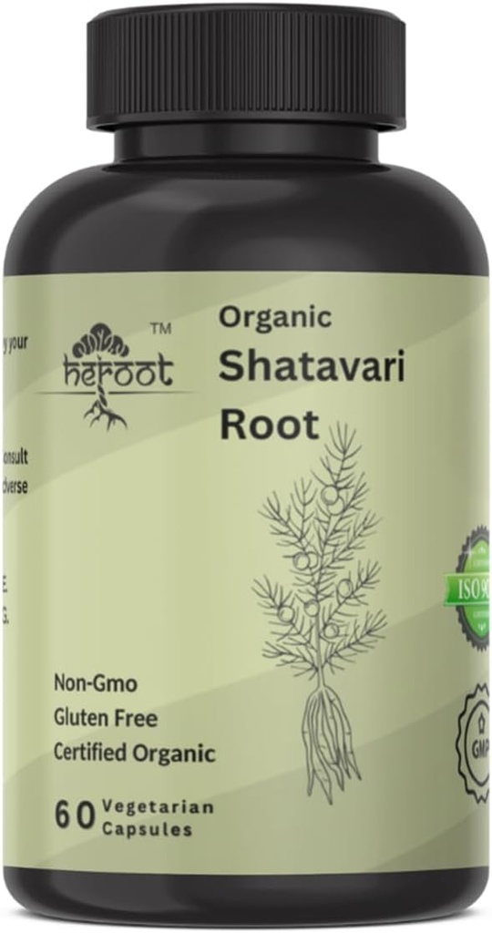 Organic Shatavari Root 500mg (Asparagus racemosus) Menstrual Cramp Relief, Menopauza de sprijin, şi femei de sănătate 