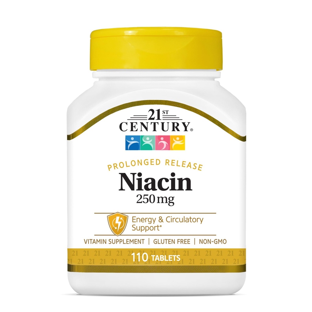 21st Century Niacin 250 mg comprimate, 110-count (Pachet de 2)