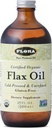 Flora - Ulei de in - presat la rece, nerafinat, ulei de semințe de in organic - Conține Omega-3 & Omega-6 - Non-GMO & Gluten-Free - Păstrați răcit - 17 fl. oz. Amber Sticla de sticlă