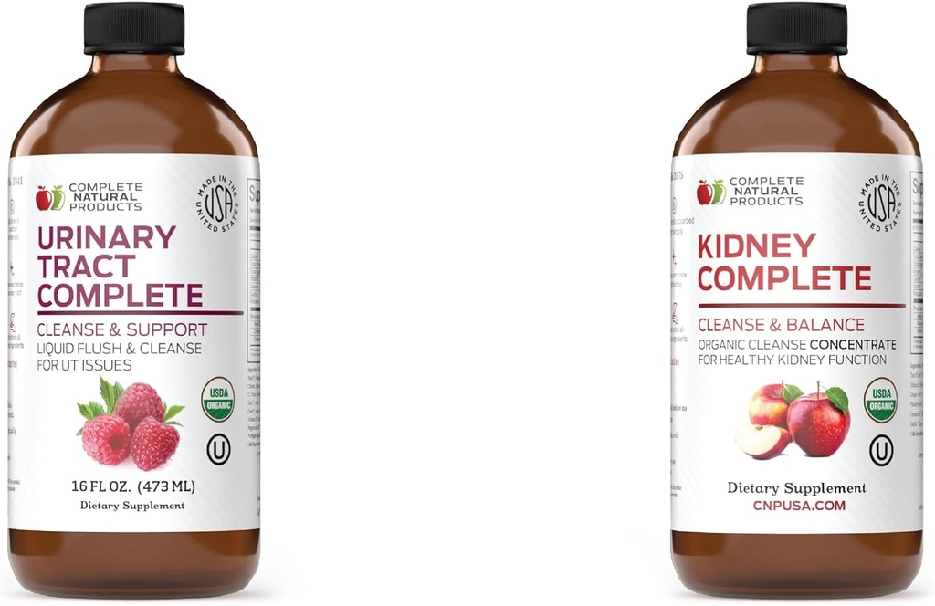Produse naturale complete Tract urinar complet 16 oz & rinichi complet 16 oz Bundle