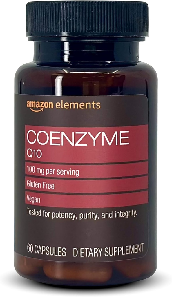 Elemente Vegan CoQ10 100 mg - Producţia normală de energie, susţine sănătatea cardiovasculară - 2 luni de aprovizionare (60 capsule)