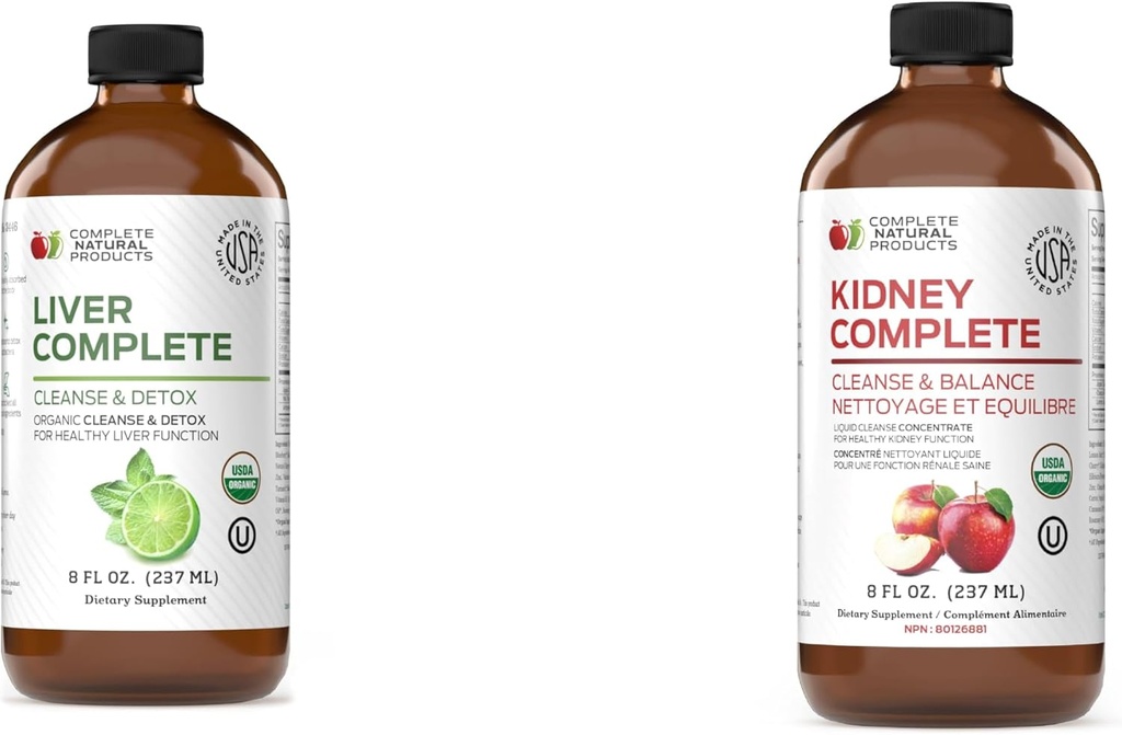 Produse naturale complete Ficat complet 8 oz & rinichi complet 8 oz Bundle