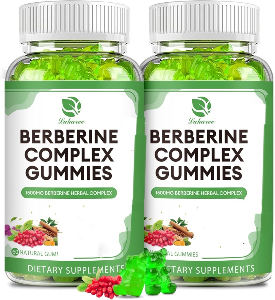 Berberine Complex Gummies- Berberine cu Ceylon Scorțișoară, Turmeric, Milk Thistle Bitter Melon pentru sănătatea imună generală -120 Counts