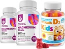 Vitamina D Gumies pentru copii &amp; Adulţi 2000 UI şi gume de magneziu - suplimente de vitamina D3 sănătoase 1000 UI - Suport imun vegetarian Gelatină-gratuit cu zahăr-gratuit de magneziu Chews pentru copii şi adulţi