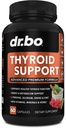 Suport tiroidian pentru femei și bărbați Supliment - Metabolism natural, Mood & Energizant cu L-Tyrosine Seleniu Iod Zinc Bladderwrack Kelp & Ashwagandha Supliment tiroidian Complex Vitamina 60 pastile