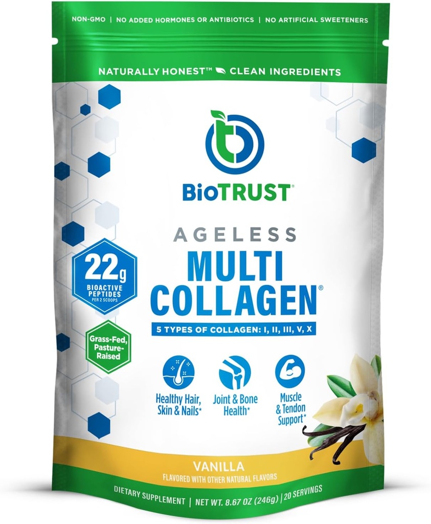 BioTrust Agless Multi Colagen Peptides Powder 