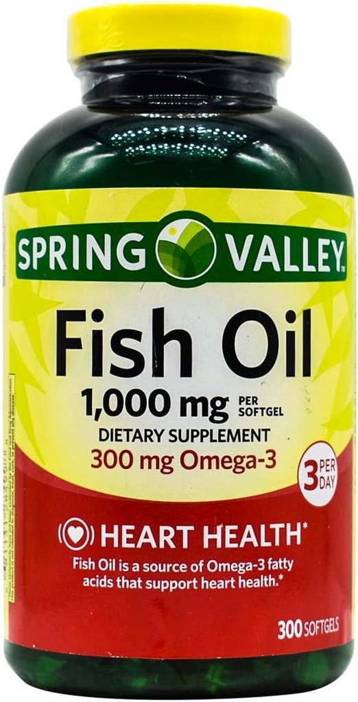 Valea de primăvară - ulei de pește 1000 mg, 300 Softgels