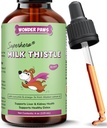 Wonder Paws Milk Thistle, Suport hepatic pentru câini, Suporte Functia renala pentru animale de companie, Detox, suport hepatic, cu ulei de somon sălbatic Alaskan & Curcumin, Omega 3 EPA & DHA (4 Oz)