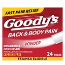 Pulbere de relief pentru dureri de spate şi de corp a lui Goody, 24 ct (pachet de 1)
