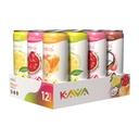 MITRA-9 Băuturi botanice - Kava băutură Variety Pack cu extract de rădăcină Kava - Îmbunătățitor de stare de spirit - Baza de plante - promovează calmul natural și claritatea (12 Fl. Oz) (12)