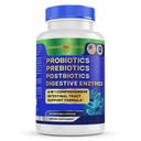 Probiotice Prebiotice Postbiotice Enzime digestive 4 din 1 Formula 60 Conte (Pachet de 1)