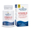 Complexul Nordic Naturals Vitamina B - 45 Capsule Tiamină, Riboflavină, Niacină, B6 & B12, Folate, Biotin, Acid pantonic Heart Brain Health, Energie, Metabolizare Non-GMO Servings
