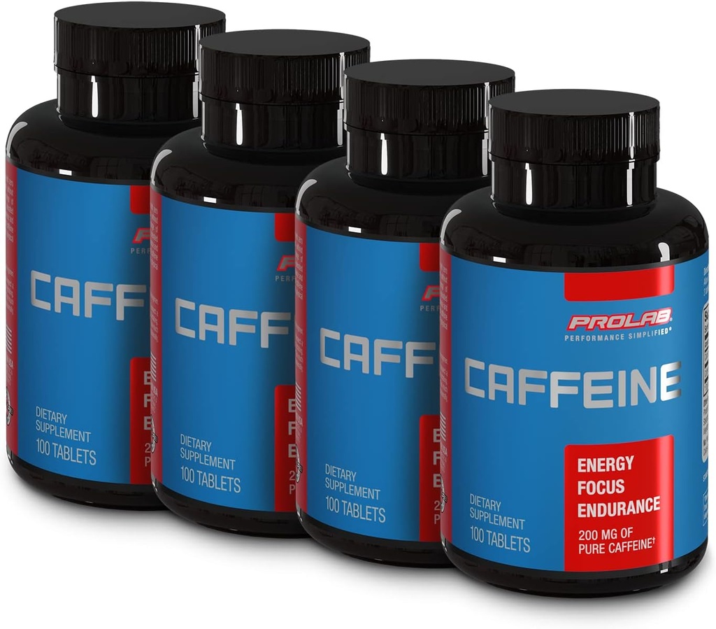 ProLab Caffeine Tablets 100 Count (100 Număr (Pachet de 4))