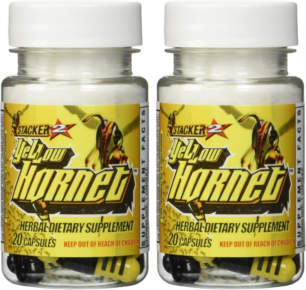 Stacker 2 Yellow Hornet Ephedra Free - 2 flacoane - 40 capsule