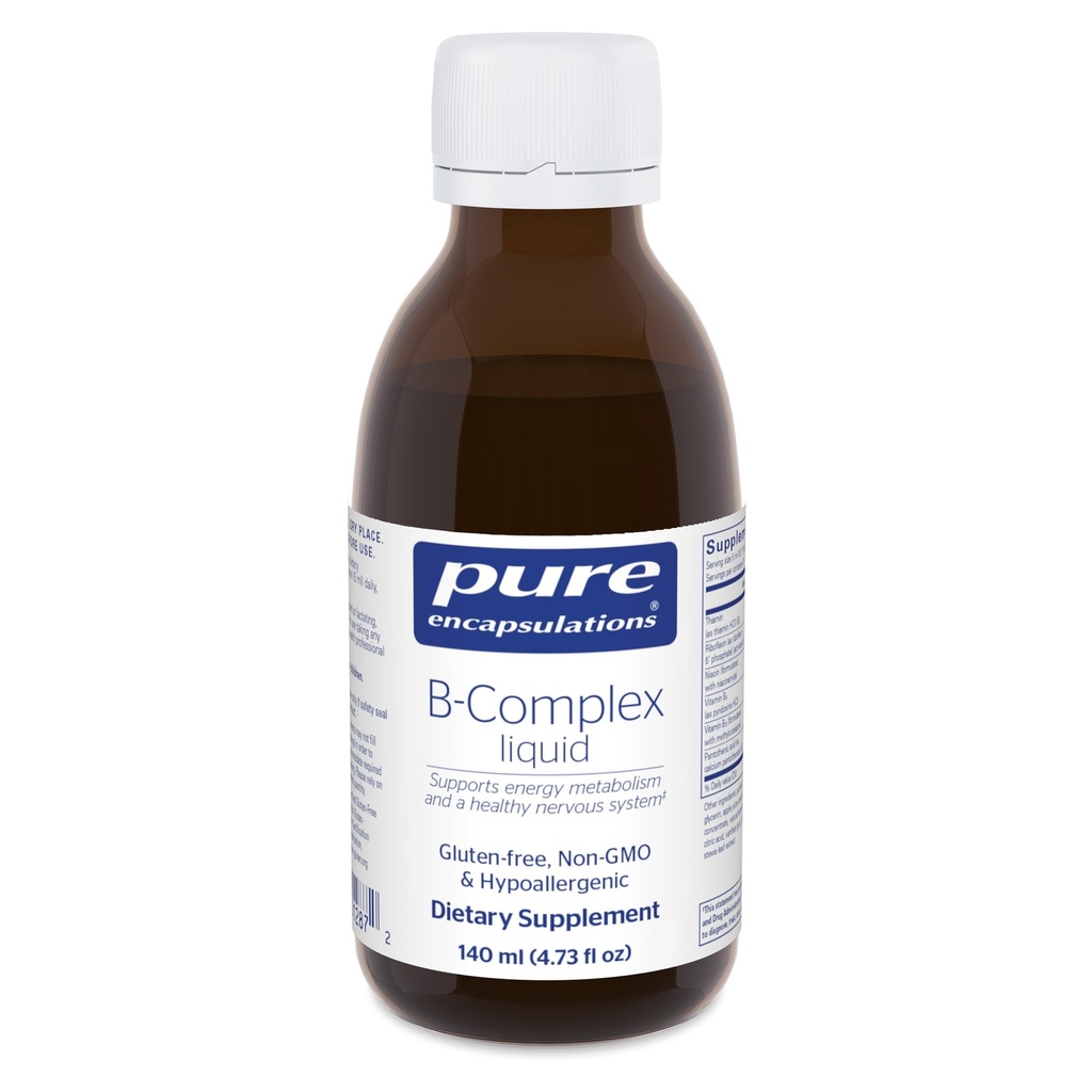 Pure Encapsulations B-complex Liquid - lichid Vitamina B - for Nervie & Energy Metabolism* - Gluten Free & Vegetarian - 4,73 oz (140 ml)