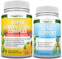 Super Vitamina C comprimate complexe & Lung suport capsule Combo - țintă de sprijin pentru sănătatea plămânilor