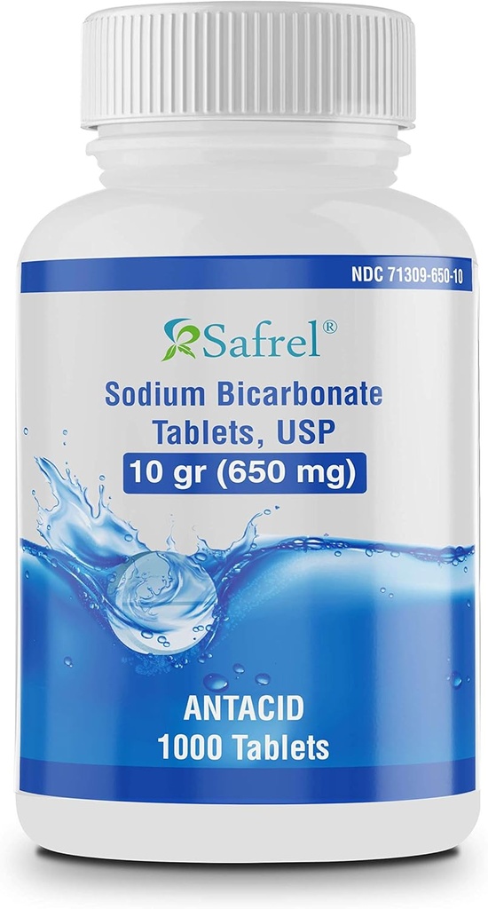 Safrel sodiu Bicarbonat Antiacid 650 mg (10 cereale) 1000 comprimate 