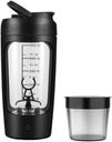 Electric Portable Proteina Shaker Sticla pentru Blends netede  (Negru)