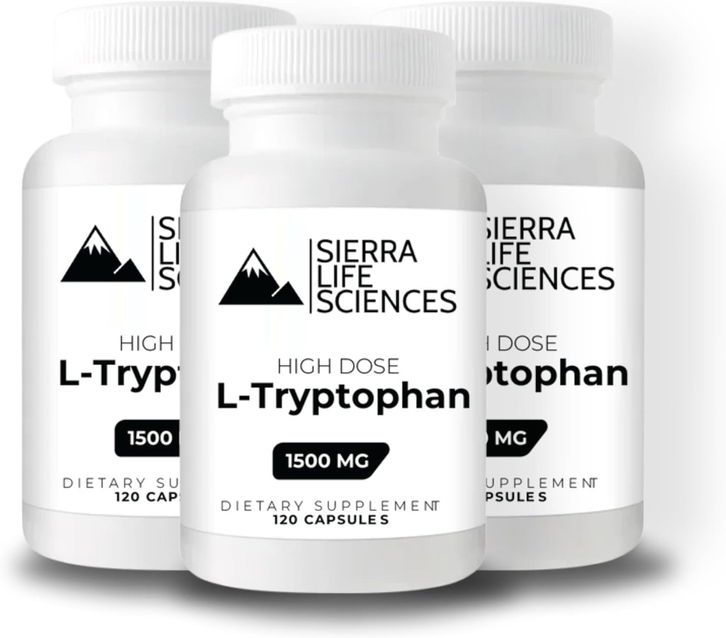 1500 mg doză mare L- Tryptofan Max în capsule uşor de înghiţit 