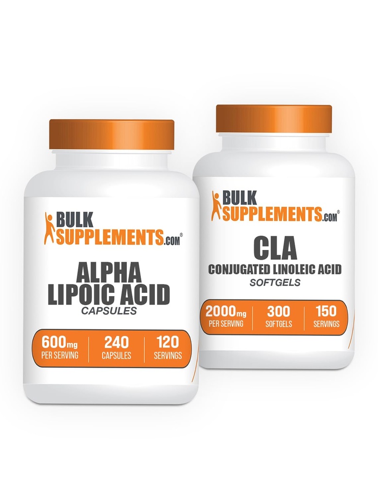 Capsule cu acid lipoic alfa 240ct + CLA 2000mg Softgels 300ct Bundle