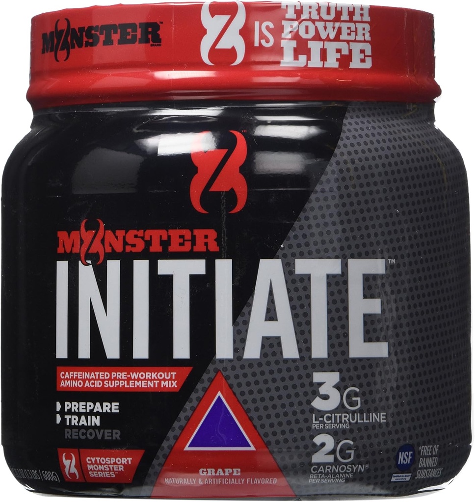 Citosport Monster Iniţiază Băutura nutriţională, Pulbere Pre Workout, Aroma de struguri, 600 Gram (30 Servings)