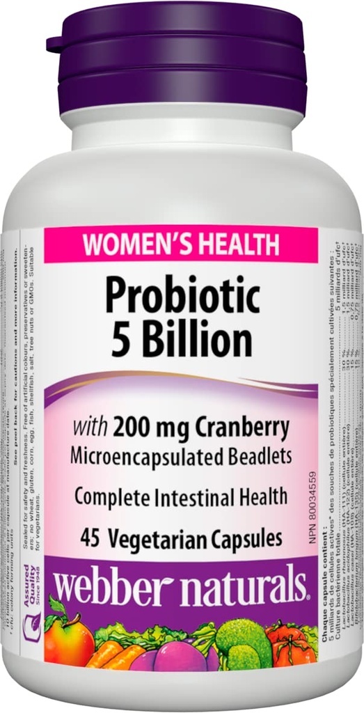 Webber Naturals Femeii Multi Probiotic cu Cranberry, 45 capsule