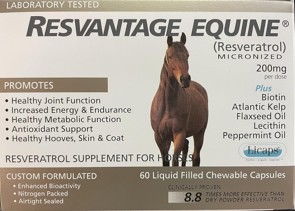 Equine Supliment 60 resveratrol resveratrol lichid capsule umplute pentru cai