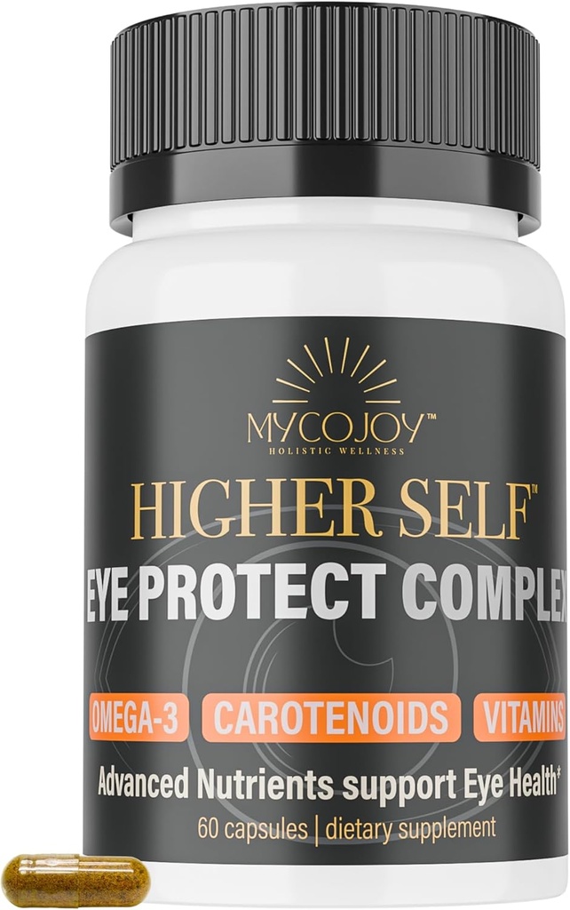 High SelfTM Eye Protect Complex Blue Light Defense Advanced Daily Vision Support with Lions Mane, Omega-3, Lutein, Zeaxanthin, Bilberry Extract, and Eyebright 