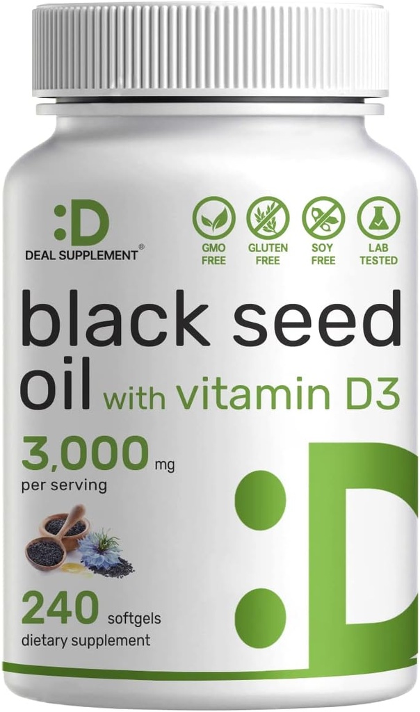 DEAL SPLEMENT Black Seed Oil, 240 Softgels 