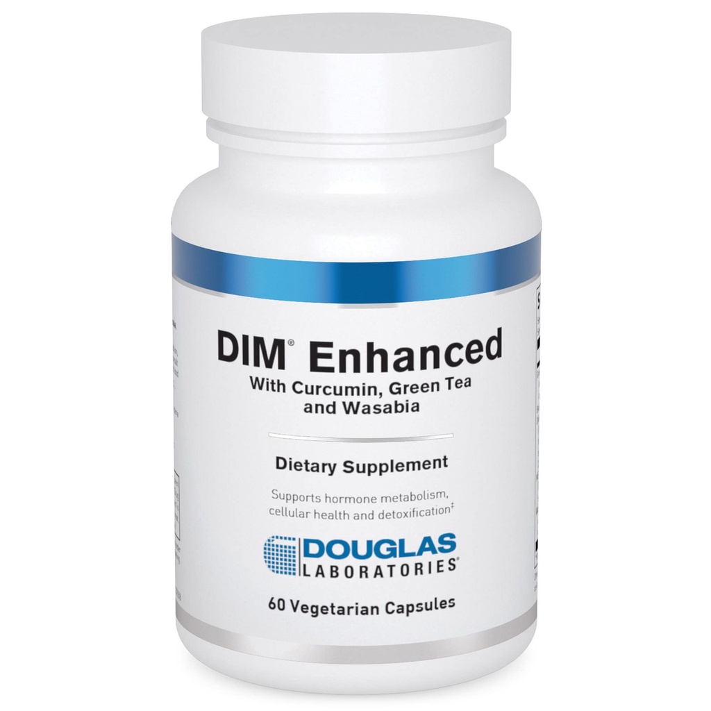Douglas Laboratories DIM îmbunătăţit - susţine echilibrul hormonal, Cellular Health & Detox* - cu antioxidanţi, extract de ceai verde & Wasabia - 60 capsule vegetariene