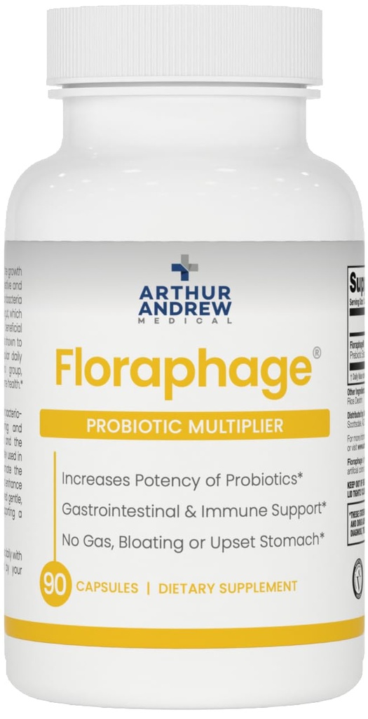 Arthur Andrew Medical, Florafage, Formula Prebiotică şi Multiplicator Probiotic, 90 Capsule