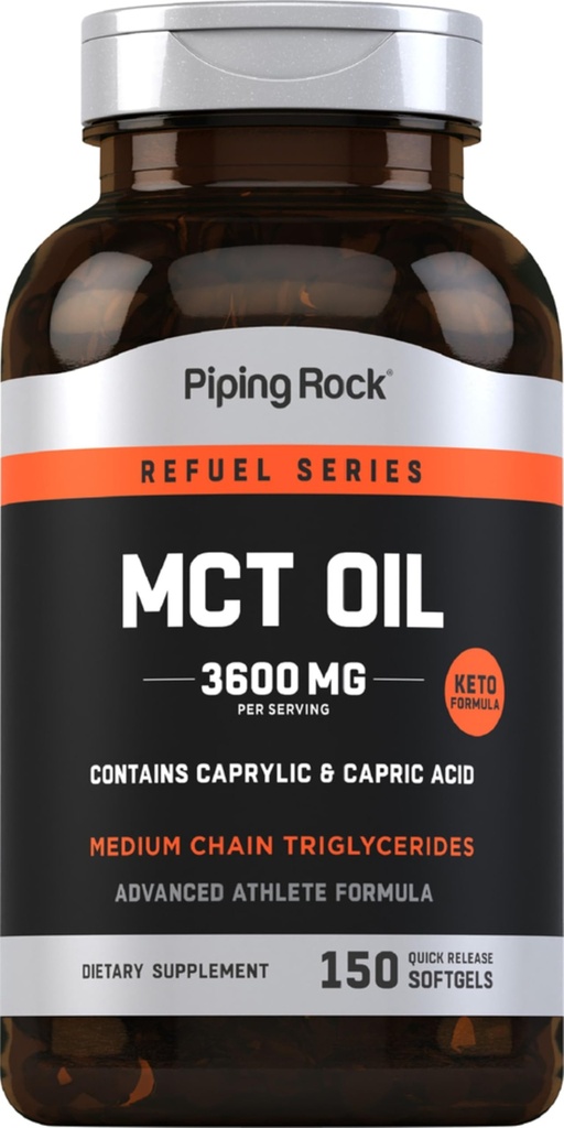 Piping Rock MCT Oil Softgel Capsulele 3600 mg 