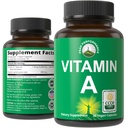 Vitamina organică Certified A 5000 UI Supliment Capsule Vitamine de mare potenta. pentru adulți, Bărbați, Femei, Copii. Made with Organic Morcov Juice. Mare pentru imun, piele, suport ocular. Non OMG, Pastile Vegane